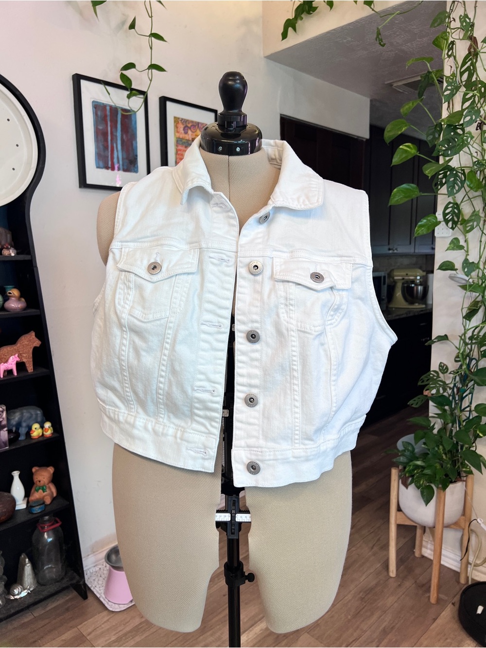 torrid White Denim Jacket with Dark Label Detail
